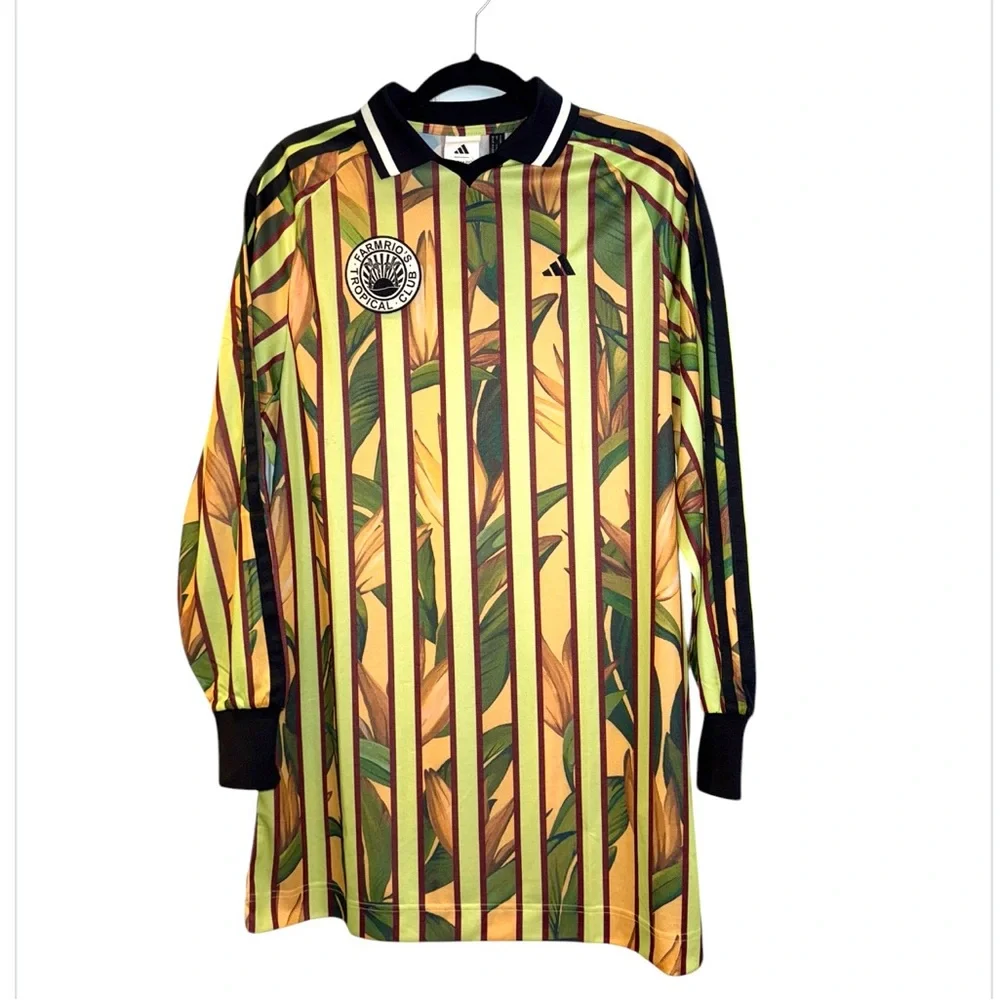 Adidas x FARM Rio Tropical Print Jersey Sporty Dress JD6284 Size Small NWT - Picture 4 of 17